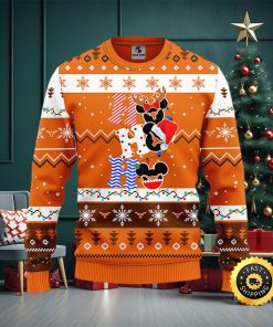 Texas Longhorns Hohoho Mickey Christmas Ugly Sweater