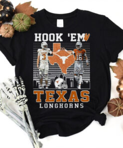Texas Longhorns Jordan Whittington Arch Manning Hook ‘Em T Shirt 1 Texas Longhorns Jordan Whittington Arch Manning Hook ‘Em T Shirt