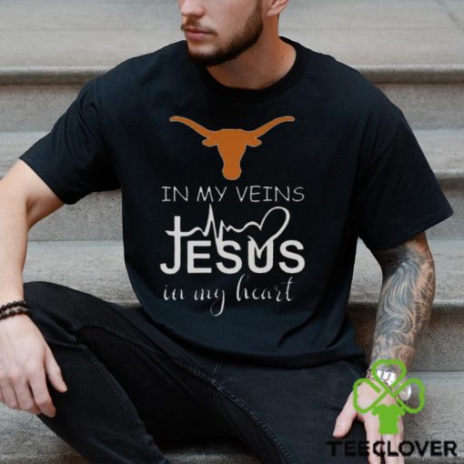 Texas Longhorns Logo 2023 In My Veins Jesus In My Heart shirt