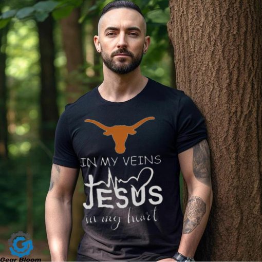 Texas Longhorns Logo 2023 In My Veins Jesus In My Heart shirt