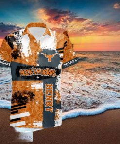 Texas Longhorns Ncaa2 Short Sleeve Aloha Hawaiian Shirt