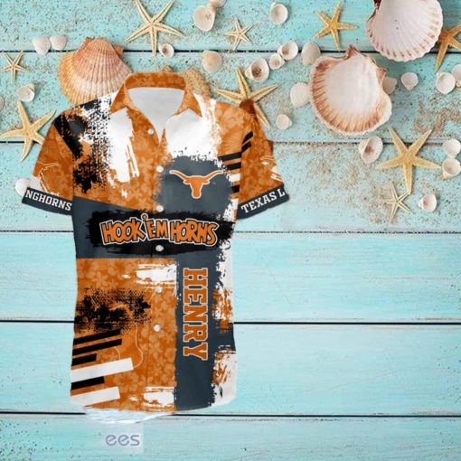 Texas Longhorns Ncaa2 Short Sleeve Aloha Hawaiian Shirt