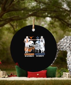 Texas Longhorns On Saturdays Dallas Cowboys On Sundays Ewers And Prescott Signatures Ornament Custom Name