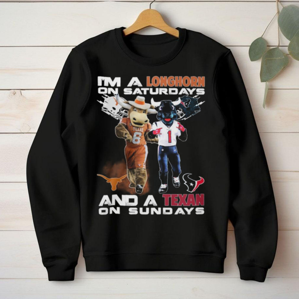 Texas Longhorns On Saturdays Houston Texans On Sundays Football Fan T Shirt Texas Longhorns On Saturdays Houston Texans On Sundays Football Fan T Shirt