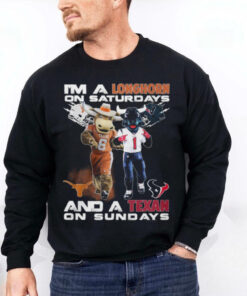 Texas Longhorns On Saturdays Houston Texans On Sundays Football Fan T Shirt