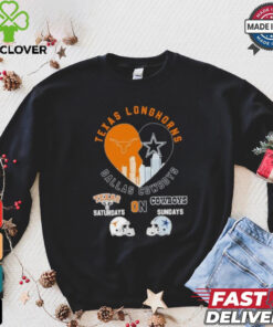 Texas Longhorns On Saturdays X Dallas Cowboys On Sundays Heart Skyline Shirt
