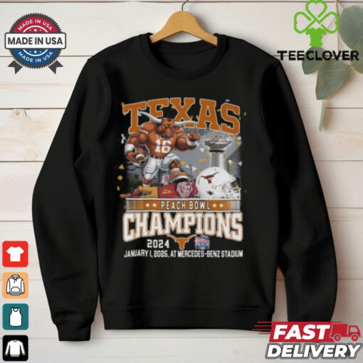 Texas Longhorns Peach Bowl 2024 Champions Mercedes Benz Stadium T Shirt Fan Favorite