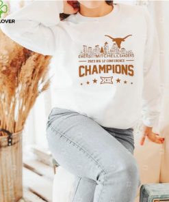 Texas Longhorns Skyline Players Name 2023 Big 12 Conference Football Champions Skyline Shirt