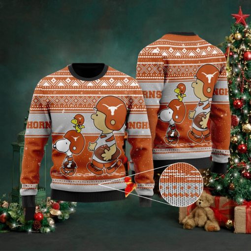 Texas Longhorns Snoopy Lover Ugly Christmas Sweater