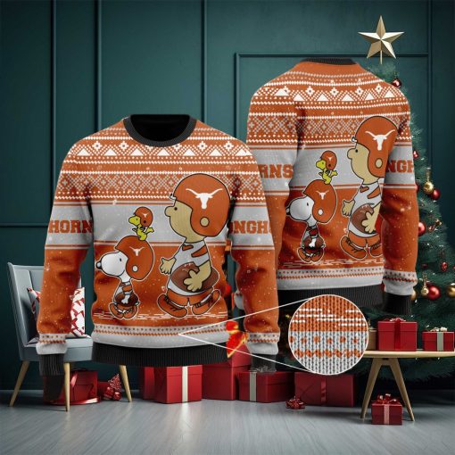 Texas Longhorns Snoopy Lover Ugly Christmas Sweater