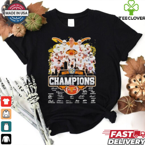 Texas Longhorns Southeastern Conference Champions 2024 Player Signature Shirt