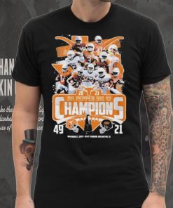 Texas Longhorns Team 2023 Dr Pepper Big 12 Champions 49 21 Oklahoma State Shirt