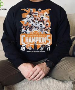 Texas Longhorns Team 2023 Dr Pepper Big 12 Champions 49 21 Oklahoma State Shirt