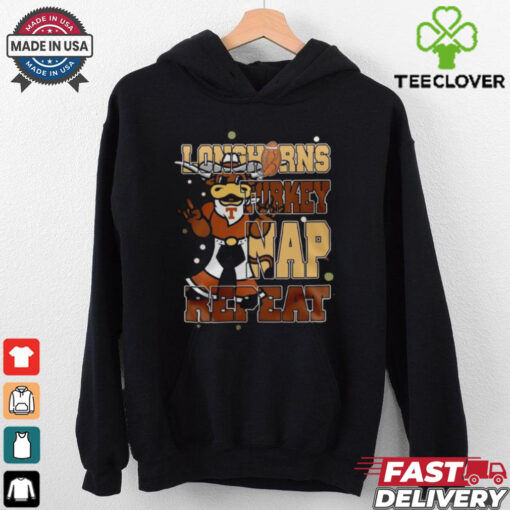 Texas Longhorns Turkey Nap Repeat Happy Thanksgiving Day Shirt