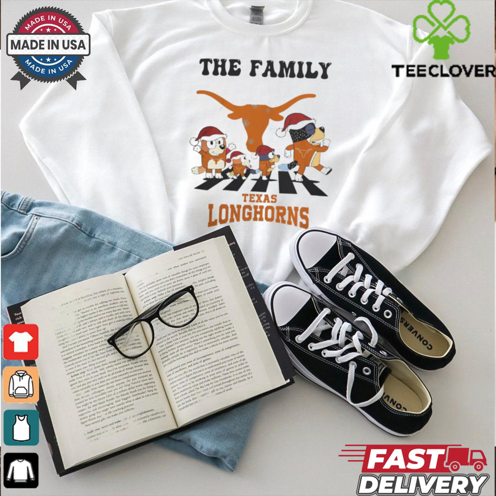 Texas Longhorns X Family Bluey Merry Christmas 2024 Shirt Texas Longhorns X Family Bluey Merry Christmas 2024 Shirt