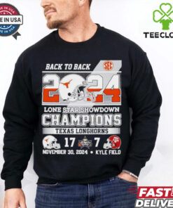 Texas Longhorns back to back 2024 lone star showdown champions shirt