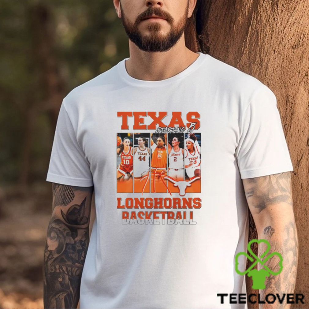 Texas Longhorns basketball team players logo starting 5 shirt Texas Longhorns basketball team players logo starting 5 shirt