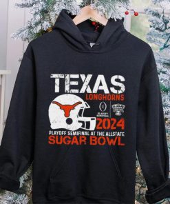 Texas Longhorns football 2024 playoff semifinal at the Allstate Sugar Bowl helmet logo shirt 3 Texas Longhorns football 2024 playoff semifinal at the Allstate Sugar Bowl helmet logo shirt