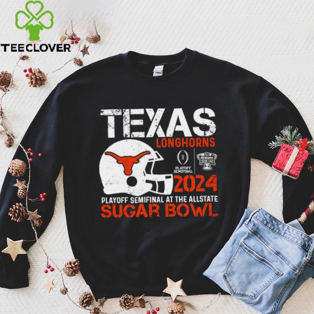 Texas Longhorns football 2024 playoff semifinal at the Allstate Sugar Bowl helmet logo shirt Texas Longhorns football 2024 playoff semifinal at the Allstate Sugar Bowl helmet logo shirt