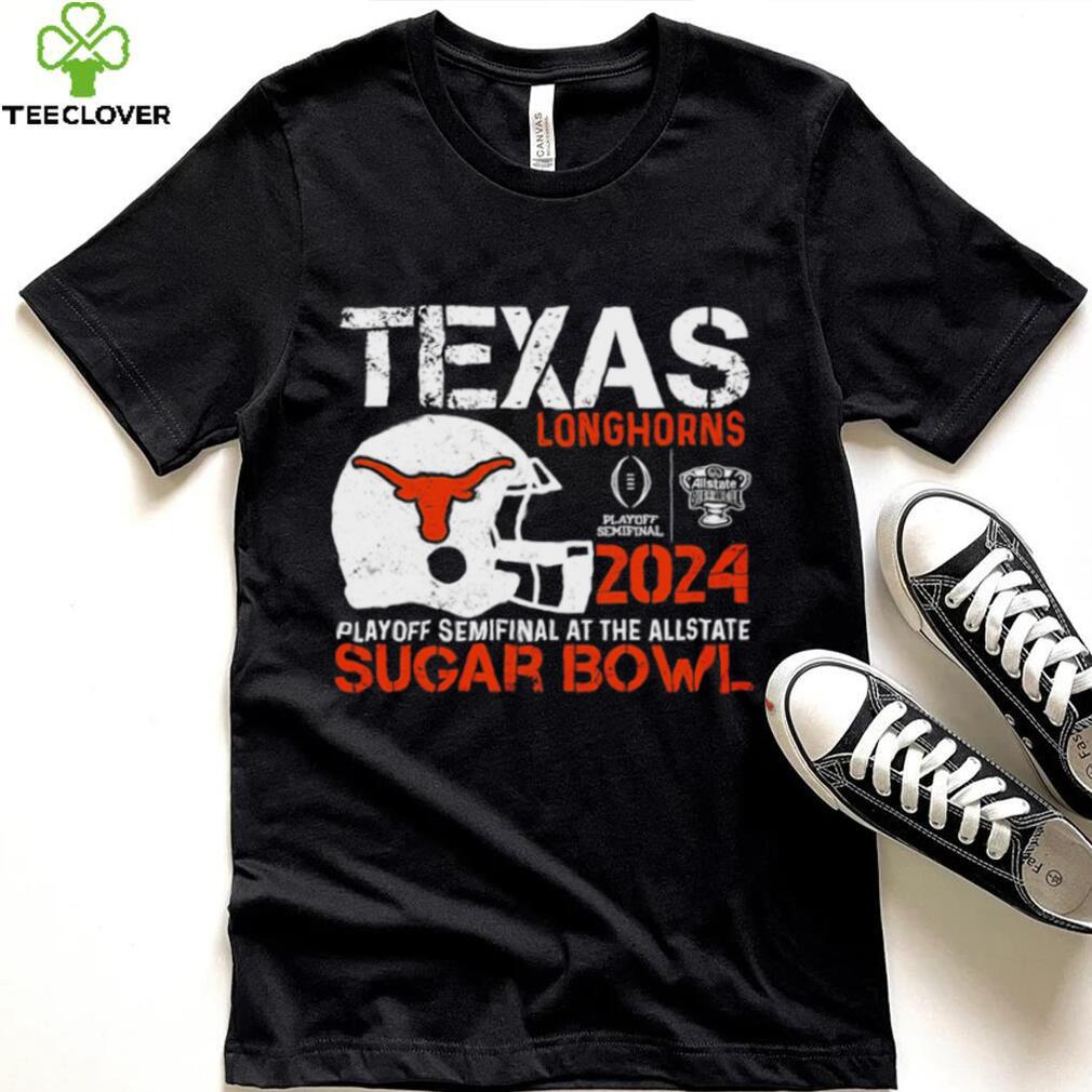 Texas Longhorns football 2024 playoff semifinal at the Allstate Sugar Bowl helmet logo shirt Texas Longhorns football 2024 playoff semifinal at the Allstate Sugar Bowl helmet logo shirt