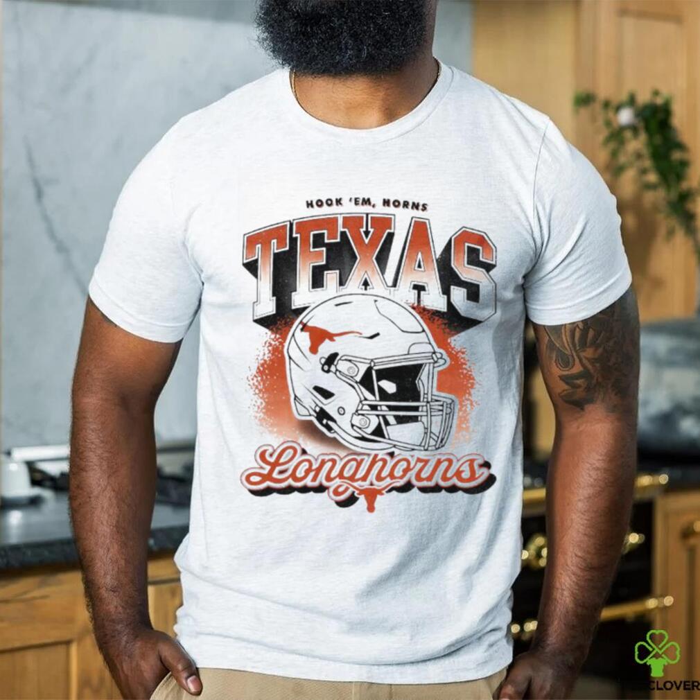 Texas Longhorns hook ’em horns helmet retro shirt