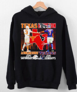 Texas Longhorns on Saturdays Texas Houston on Sundays signature shirt