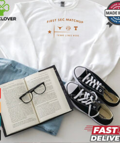 Texas Longhorns vs. Tennessee Football First SEC Game Matchup T Shirt 2 Texas Longhorns vs. Tennessee Football First SEC Game Matchup T Shirt