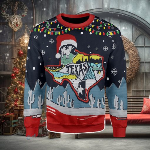 Texas Map Ugly Christmas Sweater Xmas Gift Men And Women Christmas Sweater