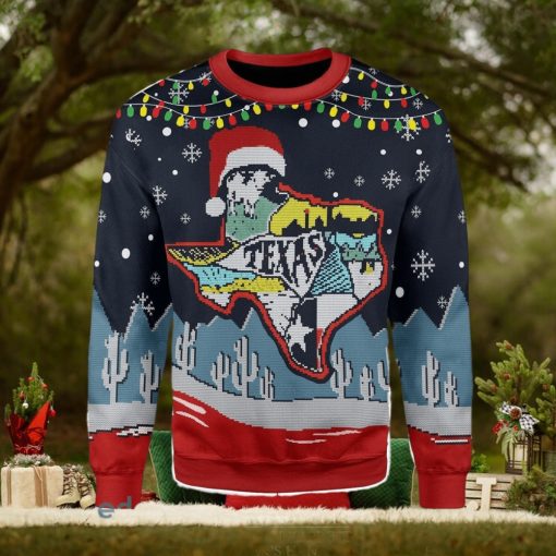 Texas Map Ugly Christmas Sweater Xmas Gift Men And Women Christmas Sweater