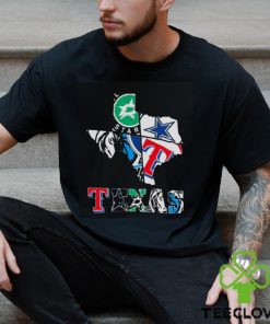 Texas Maps Sports Teams Logo 2024 Shirt