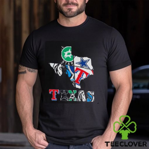 Texas Maps Sports Teams Logo 2024 Shirt