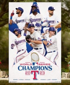Texas Rangers 2023 World Series Champions Commemorative Wall Poster