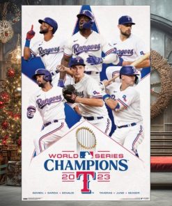 Texas Rangers 2023 World Series Champions Commemorative Wall Poster