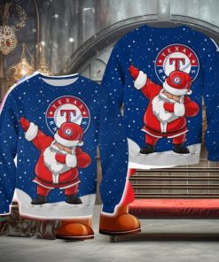 Texas Rangers Christmas Dab Santa Ugly Sweater For Fans AOP Gift Holidays