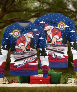 Texas Rangers Christmas Funny DJ Santa New Style Knitted Sweater