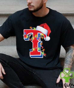 Texas Rangers Christmas Light Logo Santa Hat Sweater