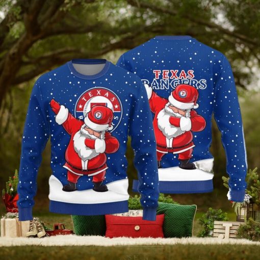 Texas Rangers Dab Santa Ugly Christmas Sweater