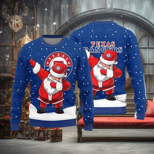 Texas Rangers Dab Santa Ugly Christmas Sweater