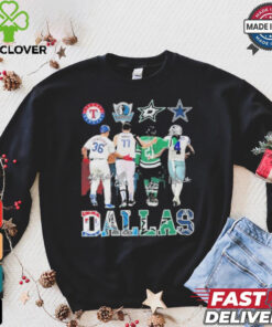 Texas Rangers Dallas Mavericks Dallas Stars Dallas Cowboys Proud State 2024 Signatures Shirt