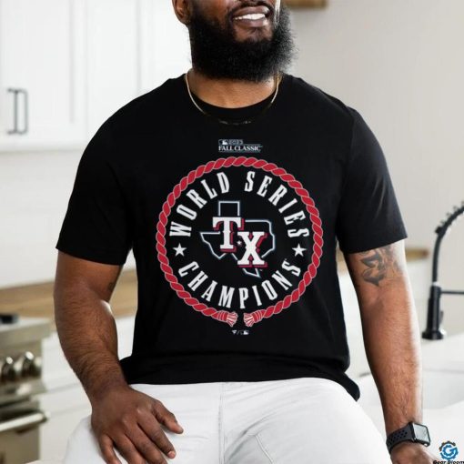 Texas Rangers Fanatics Branded 2023 World Series Champions Stealing Home T Shirt