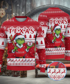 Texas Rangers Funny Grinch Christmas Sweater