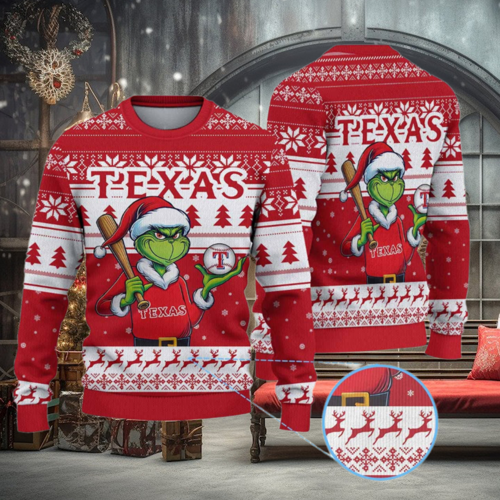 Texas Rangers Funny Grinch Christmas Sweater Texas Rangers Funny Grinch Christmas Sweater
