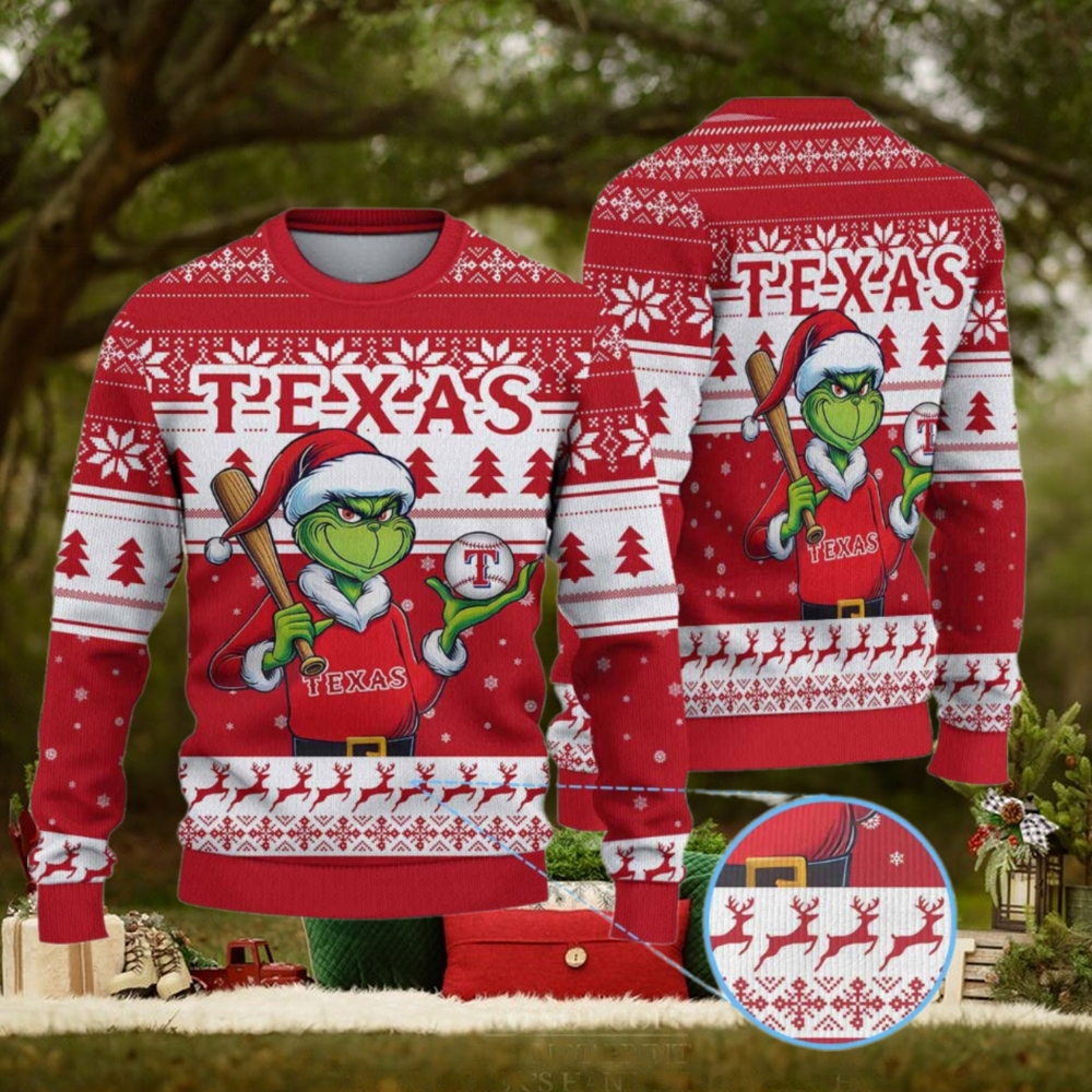 Texas Rangers Funny Grinch Christmas Sweater Texas Rangers Funny Grinch Christmas Sweater