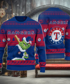 Texas Rangers Grinch Christmas Ugly Sweater
