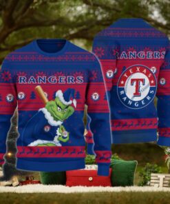 Texas Rangers Grinch Christmas Ugly Sweater