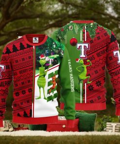 Texas Rangers Grinch & Scooby doo Christmas Ugly Sweater 1