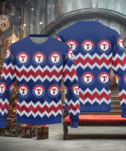 Texas Rangers Logo Knitted Pattern Ugly Christmas SweaterTexas Rangers Logo Knitted Pattern Ugly Christmas Sweater