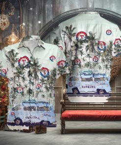 Texas Rangers MLB Coconut Car Pattern Hawaiian Shirt