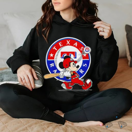 Texas Rangers MLB Mickey Mouse player cartoon 2023 hoodie, sweater, longsleeve, shirt v-neck, t-shirt
