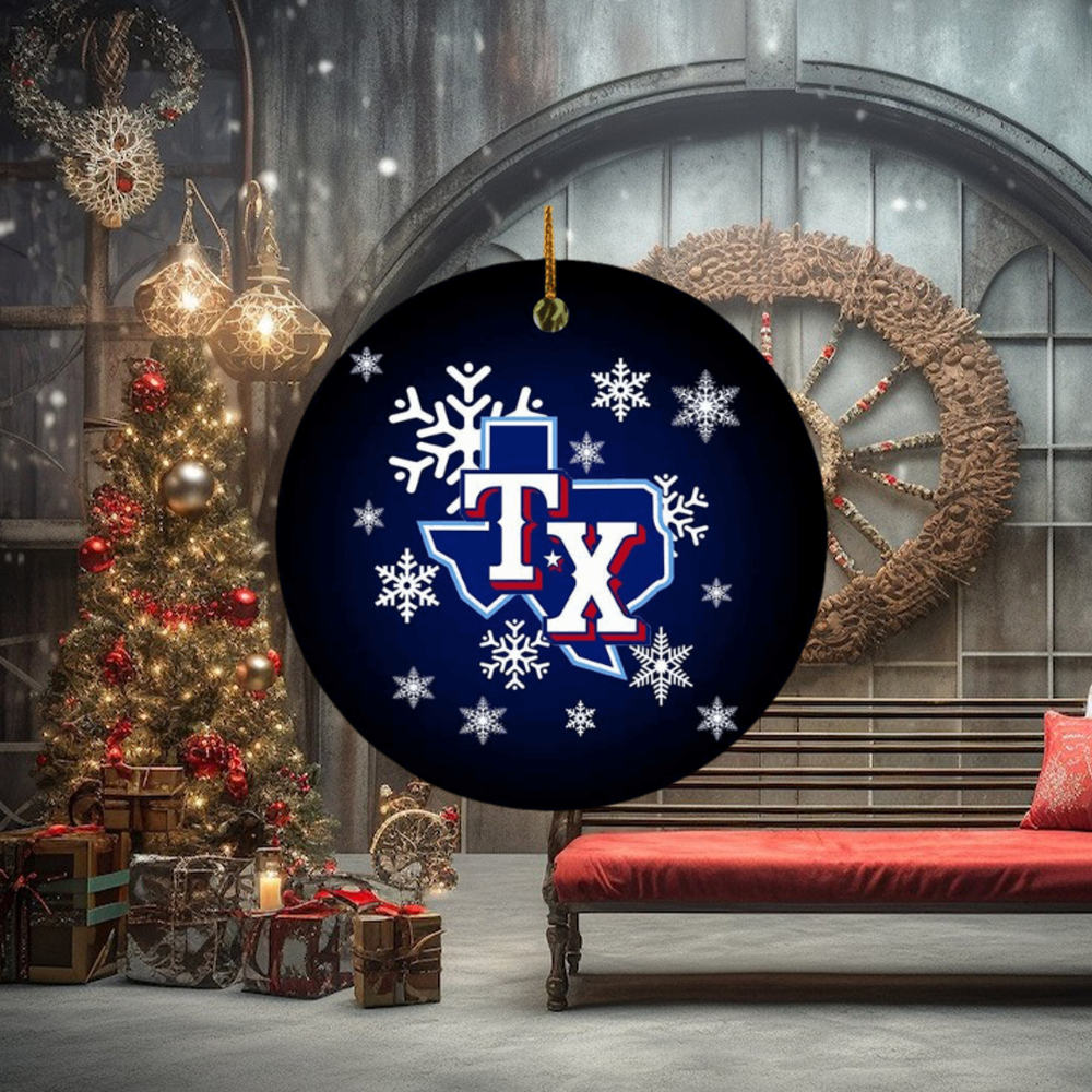 Texas Rangers MLB Personalized 2023 Holiday Merry Christmas Decorations Ornament Texas Rangers MLB Personalized 2023 Holiday Merry Christmas Decorations Ornament